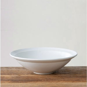 달 고은 도자기 립 샐러드볼 21cm (그레이/화이트) 림샐러드