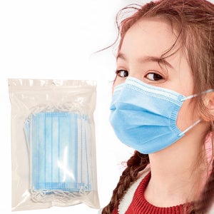 숨쉬기 편한 일회용마스크 멜트블로운 3중필터 어린이 학생 블루 소형20매