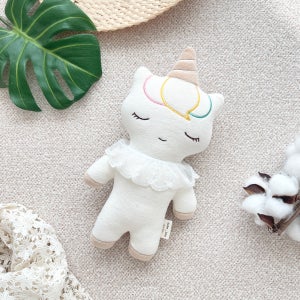 베베호아 아기 애착인형 유기농 오가닉 인형 신생아 출산선물 말띠 인형 유니콘 코니