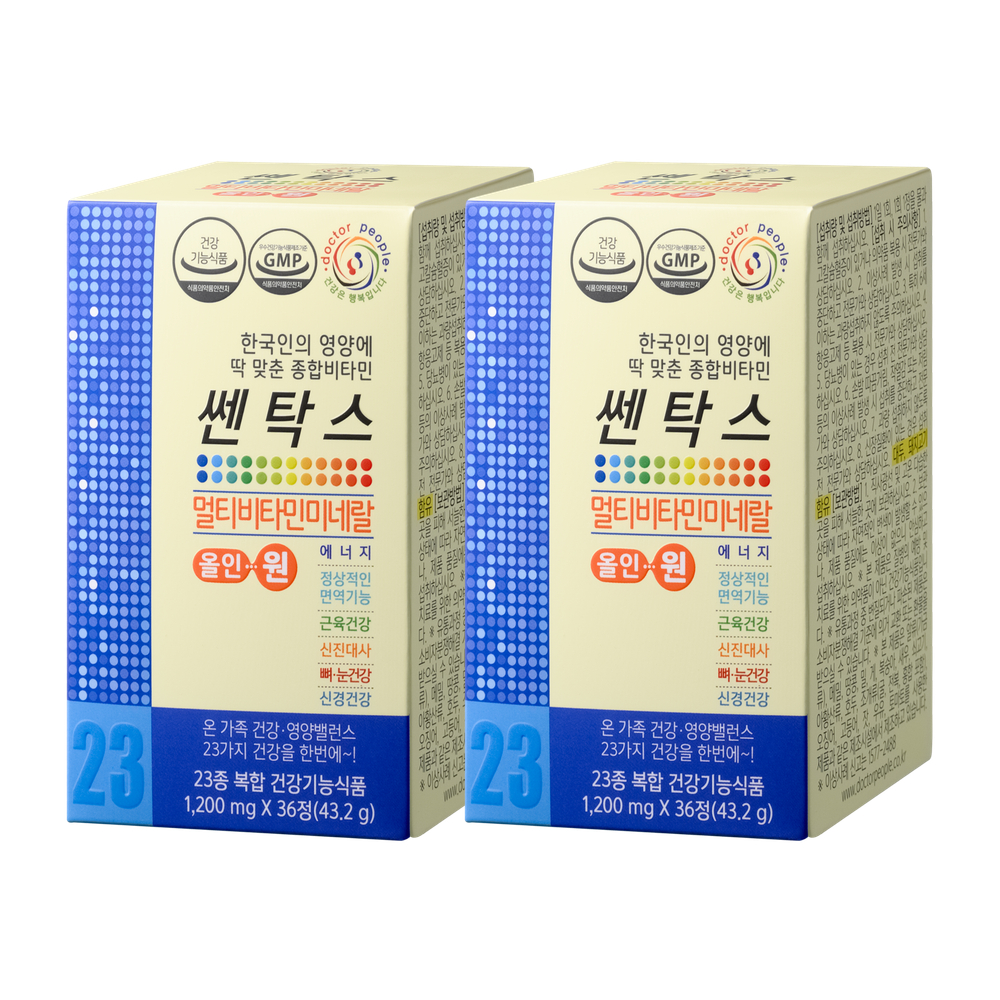 <b>닥터피플</b> 쎈탁스 올인원 멀티<b>비타민</b> 36정, 2박스