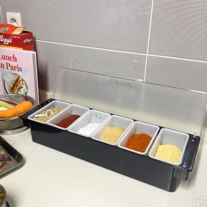 [ 보관용기 ] 대용량 6구 양념통 / 가니쉬 케이스 / 백종원양념통