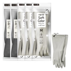 명진 고리형 오버핏 라텍스 고무장갑 L 5켤레 세트