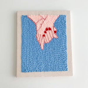 마주잡은손 펀치니들 액자만들기 키트 DIY 취미 스킬 자수