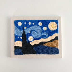 별이빛나는밤 펀치니들 액자만들기 키트 DIY 취미 스킬 자수