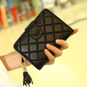 비쥬 로즈문양 가죽 반지갑 여성지갑 동전지갑 테슬