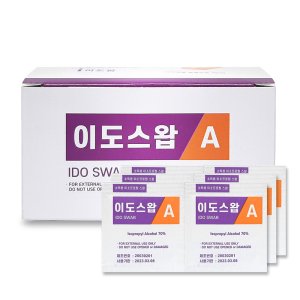 이도 알콜스왑 100매 X 10곽 / 의약외품 일회용 알콜솜 소독솜