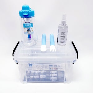 [기획전] 친환경 프리미엄 유아스푼&포크세트(스푼+포크+빨대물병+퓨어엔젤100ml+네오박스3L)