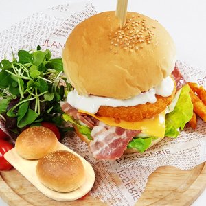 보아스제과 수제 참깨햄버거빵 11호 60g x 18개
