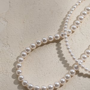 [17피카소]블랑 8mm 기본 진주목걸이 White / Cream / Cream Rose