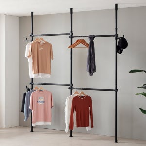 더블랙 천정 고정식 옷걸이행거