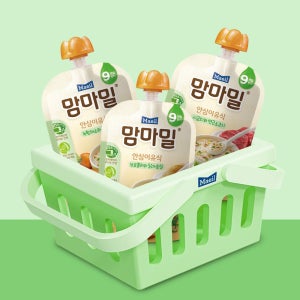 [9개월 10+10] 맘마밀 안심이유식 9개월 시금치와연근소고기, 브로콜리와 닭가슴살, 미역소고기, 녹황채소 소고기 10팩씩 골라담기(총20팩)[도착보장]