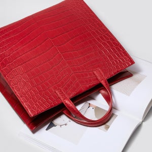 크리스탈렌 악어백 세인트 (Saint) 악어가죽가방 토트 쇼퍼백