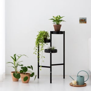 TRISHEL 선반 445X445X780mm, 3단, 블랙 3983.9443