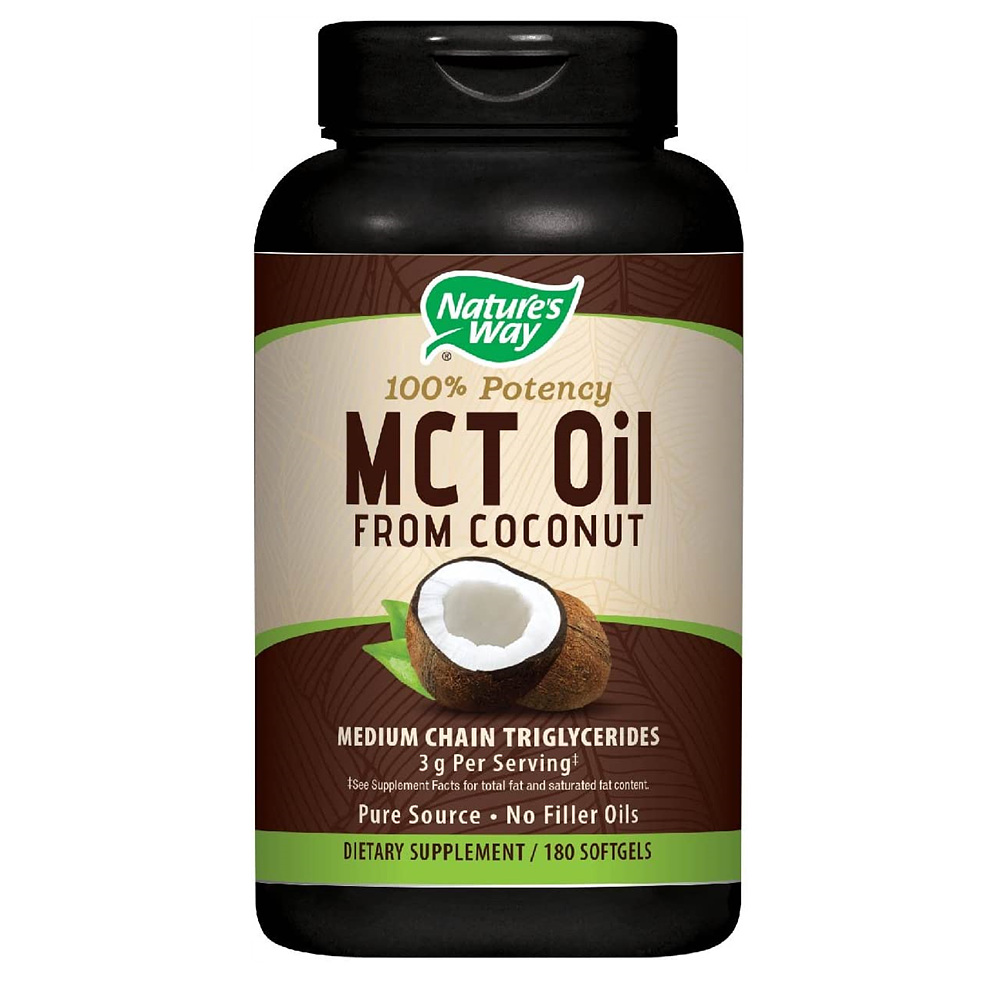 네이쳐스 웨이 <b>MCT오일</b> 180정 코코넛 <b>오일</b> Nature’s Way <b>MCT</b> Softgels, 3 g of MCTs per serving