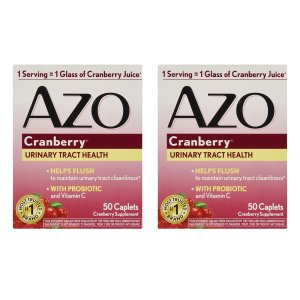 AZO 아조 크랜베리 50정 2팩 AZO Cranberry Tablets, 50 Count (packaging may vary)