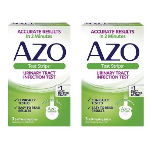 AZO 아조 UTI 스트립 3개입 2팩 AZO Urinary Tract Infection (UTI) Test Strips, Accurate Results