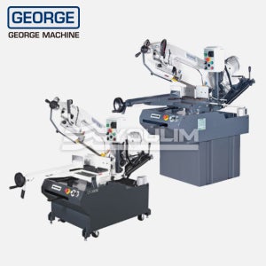 CY300 CY300W 조지 밴드쏘 톱기계 듀얼바이스 양각 각도절단 자동 유압 GEORGE