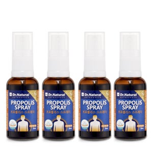 닥터내츄럴 마누카꿀 고함량 프로폴리스 스프레이 항산화 구강항균 호주산 30ml, 4개
