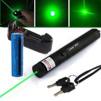 초강력/ 사냥 녹색 레이저 시력 빨간색 파란색 레이저 포인터 레이저 303 18650 배터리 조절 초점 Lazer