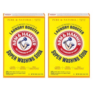 암 앤 해머 슈퍼 워싱 소다 1.36kg 2팩 런더리 부스터 Arm & Hammer Super Washing Soda 55 oz A natural