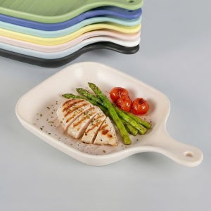 칠린 멜라민 웨어 사각 후라이팬 접시-캠핑용 브런치 스테이크 플레이팅 브런치 식기 그릇