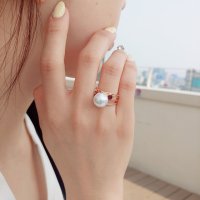 14k 18k 11.5 - 12mm 남양진주 반지