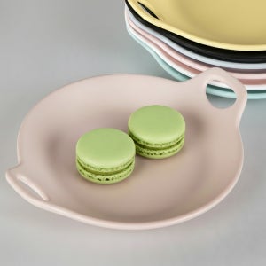 칠린 멜라민 웨어 원형 핸들 접시 대-홈카페 캠핑용 플레이팅 디저트 브런치 손잡이 식기