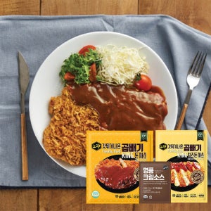 노랑 갓튀겨나온 통등심 곱빼기 왕 돈까스 180g 5개 치즈160g 5개 소스10개 수제 돈가스