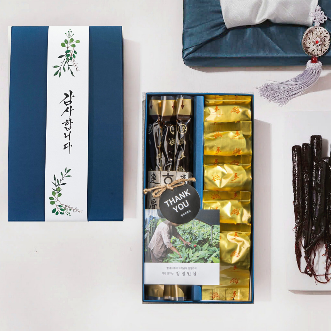행복한 홍삼 정과 절편 답례품 상견례 결혼 명절 선물세트 50g+80g