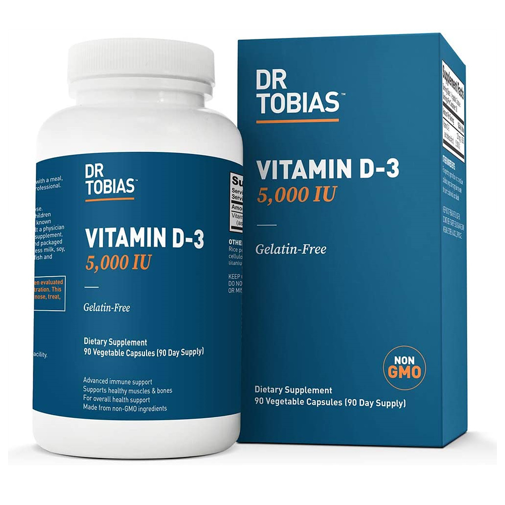 Dr Tobias <b>비타민 D3</b> 90정 2팩 Dr Tobias <b>Vitamin D3</b> - 5000 IU of Vitamin D-3 (90 Count)