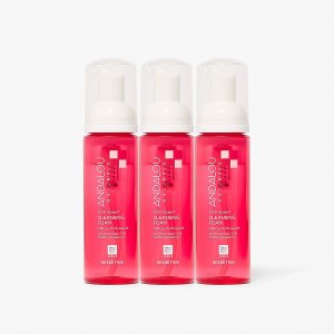 안달로우 천송이 로즈버블액션 민감성 피부 저자극 약산성 데일리 클렌징폼 163ml, 3개