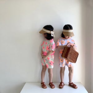 [세일] 레트로 플라워 여름 상하세트