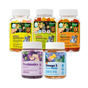 네추럴라이즈 어린이 꾸미 영양제 멀티 비타민 칼슘 아연 오메가3 유산균 젤리 5종 택1