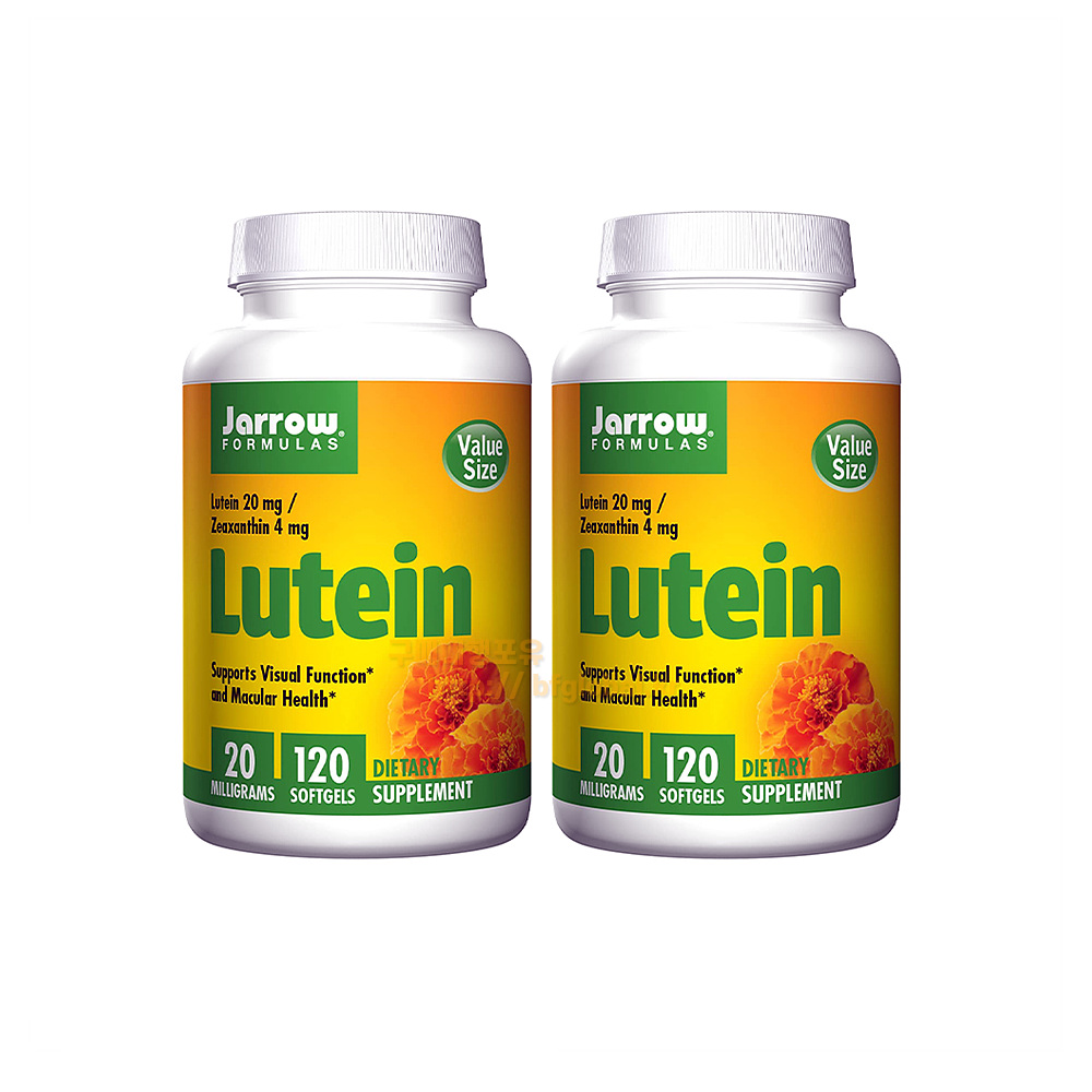제로우 포뮬러 <b>루테인</b> 20mg 소프트겔 120정 2팩 Jarrow Formulas <b>Lutein</b> 20 mg, 120 Softgels 2 Pack