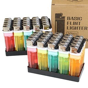 베이직투명 부싯돌라이터 50개 1BOX(편의점 판매용 고급라이터)