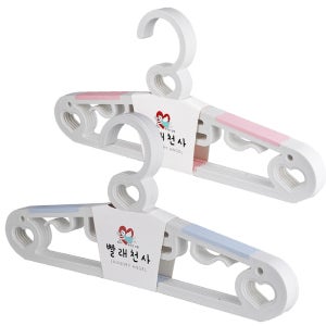 슬림 논슬립 옷걸이 핑크/블루 5p 36세트 (180개)
