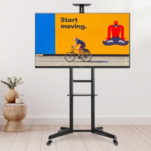 이동식tv거치대 스탠드 브라켓 더함 LG 삼성받침대 이동형 42인치 46인치 55인치 65인치 BSB-72P
