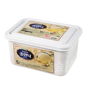 조안나 바닐라 5L 업소용 대용량 아이스크림 롯데웰푸드