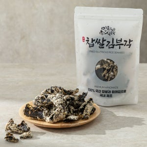 민하네식탁 수제 찹쌀 김부각 50g 3팩 국산 고소한 남원 부각 간식 반찬 맥주안주