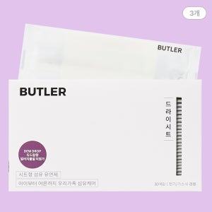 버틀러 건조기시트 섬유유연제 드라이시트 듀드랍, 30매, 3개