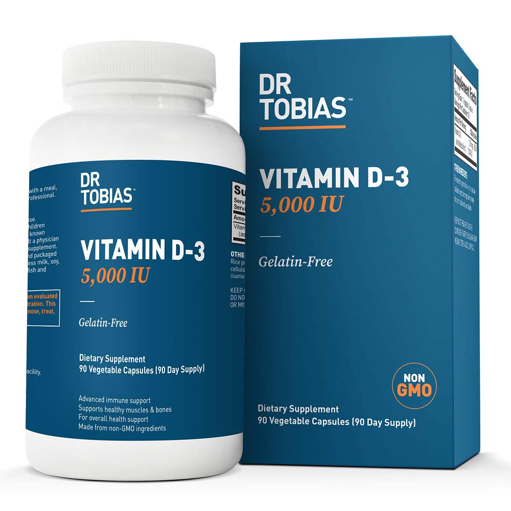 Dr Tobias <b>비타민 D3</b> 5000 IU 90 베지터블 캡슐 <b>Vitamin D3</b>