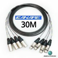 카나레 CANARE MR202-4AT XLR + XLR 4채널 뉴트릭 멀티케이블 30M