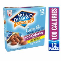 Blue Diamond Almonds On the Go 100 Calorie Lightly Salted 저염 아몬드 0.6oz 12ct