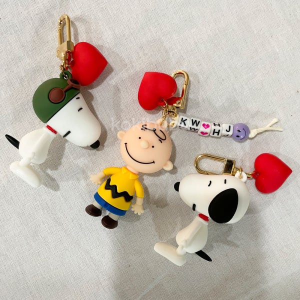 스누피키링 찰리키링 이니셜 snoopy z플립 키홀더 어린이집가방고리 키덜트 커플열쇠고리