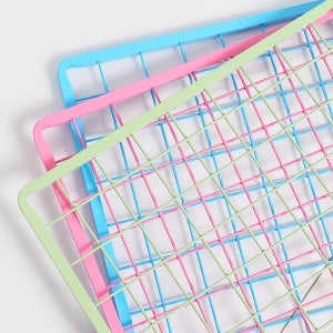 컬러 메쉬망 600x600mm 휀스망 철망 인테리어 진열대