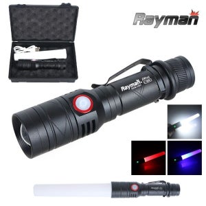 레이맨 RM105 단품 18650 충전식 LED 손전등 신호봉