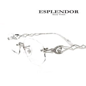 에스플렌도 EP1403-52-04 WHITE 일본 티타늄 안경테 부인용 마담용 엄마안경