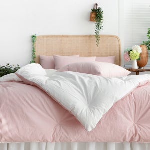 60수 고밀도 워싱 순면 차렵이불 봄봄봄 양면 핑크 베이지 옐로우 SS Q