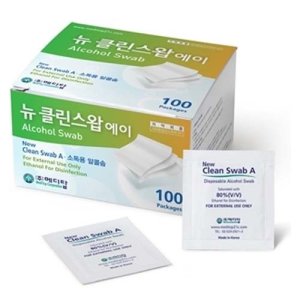 메디탑 뉴클린스왑에이 알콜스왑 100매 / 의약외품 일회용 알콜솜