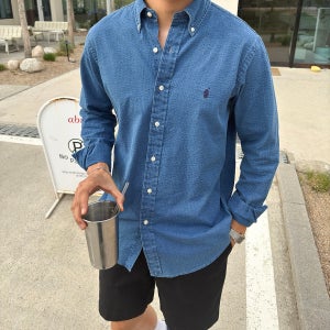 폴로 랄프로렌 남자 클래식핏 단색 시어서커 셔츠 ( 4 color )